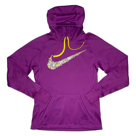 Nike Tops - Nike Purple & Yellow Therma Fit Sweatshirt Hoodie